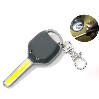 

Waterproof Mini LED Keychain Lamp Flashlight Intellect ON/OFF Switch Button Control Emergency Flashlights
