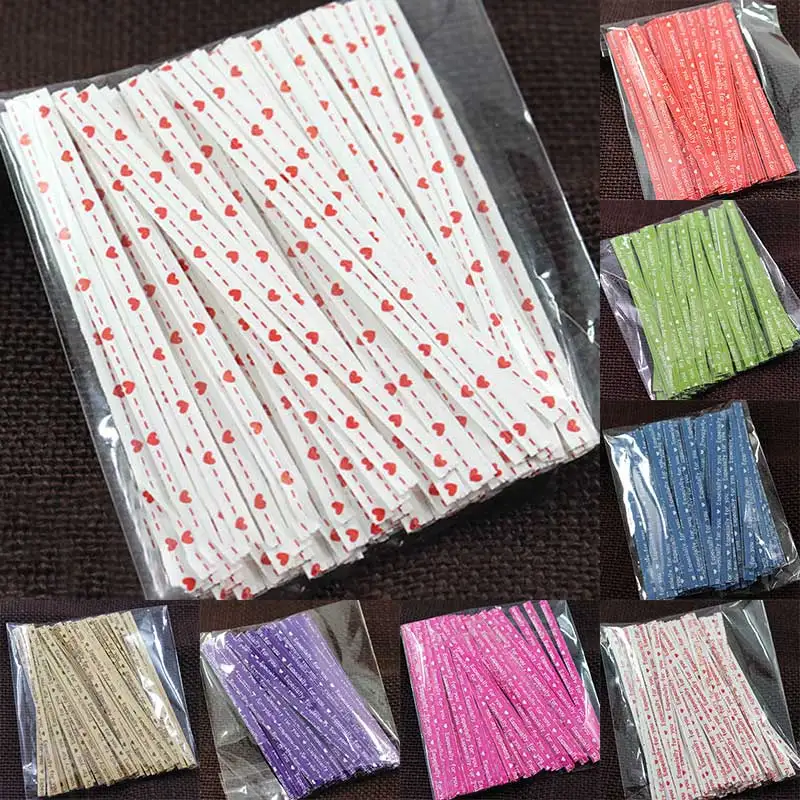

9CM Fasteners Sealing Tools 100Pcs Wire Metallic Twist Ties Kitchen Gadgets Cake Gift Twist Tie Colorful