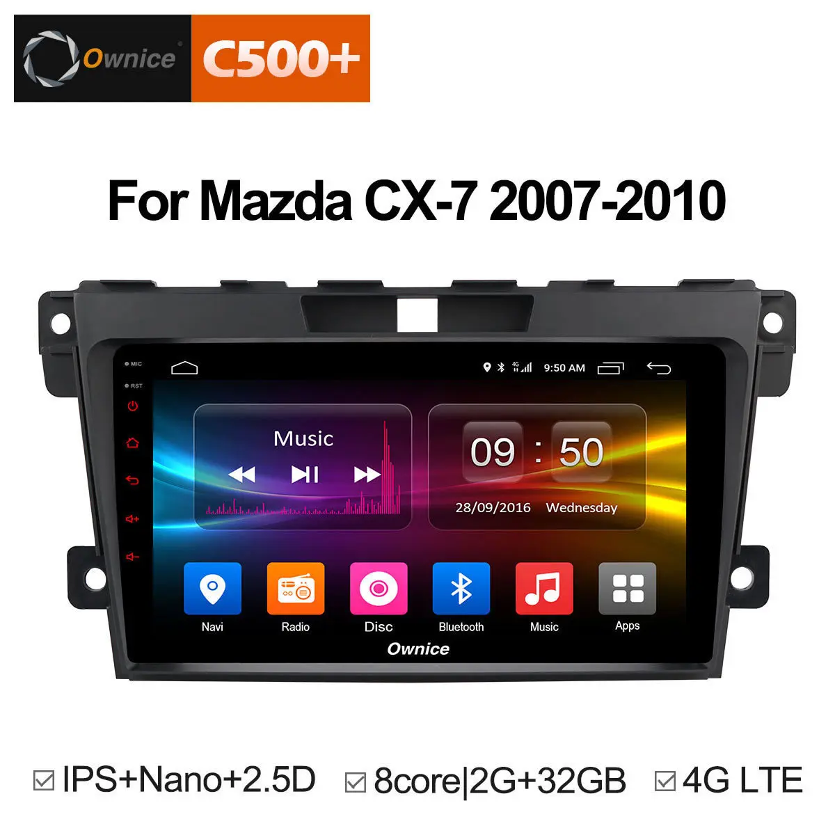 Vehicle Multimedia 2 Din Android Unit For Mazda Cx 7 CX 7 CX7 2007 2008