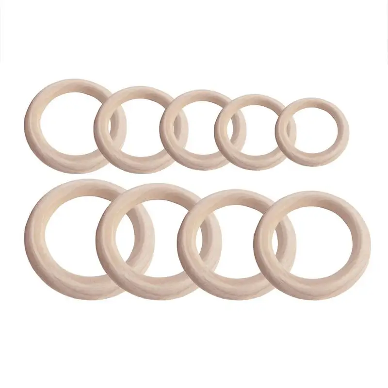 

20PCS DIY Jewelry Accessories Wooden Ring DIY Jewelry Making Crocheted Christmas Wreath Ornaments Craft Decoration Supplies