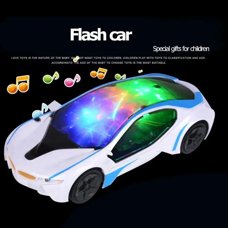 Новый 3D электрический автомобиль игрушка светодиодный мигающий свет музыка