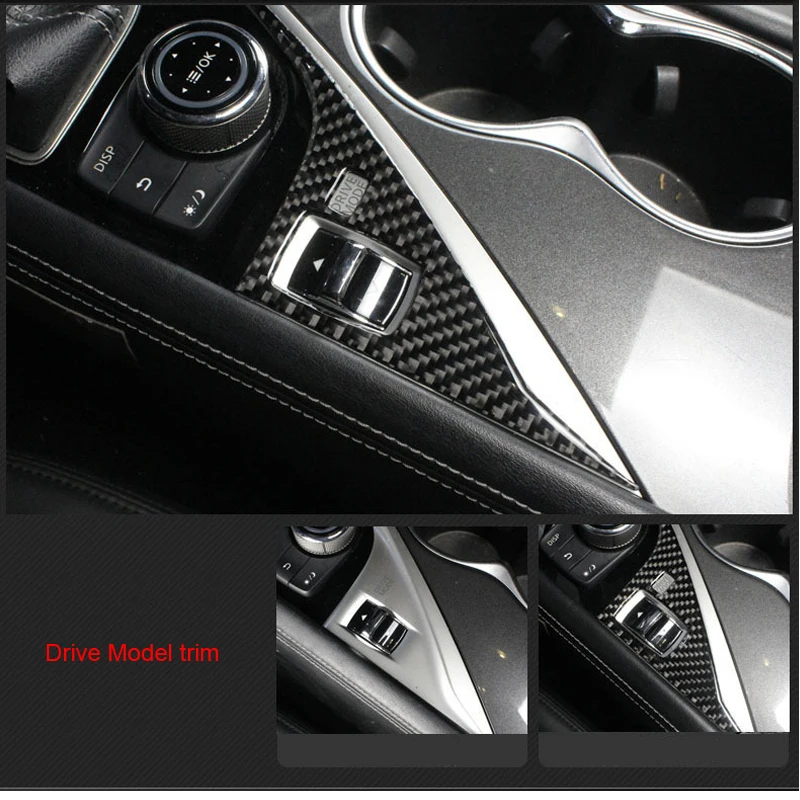 

Real Carbon Fiber Gear Shift Drive Mode Panel Cover Trim fit for Infiniti Q50