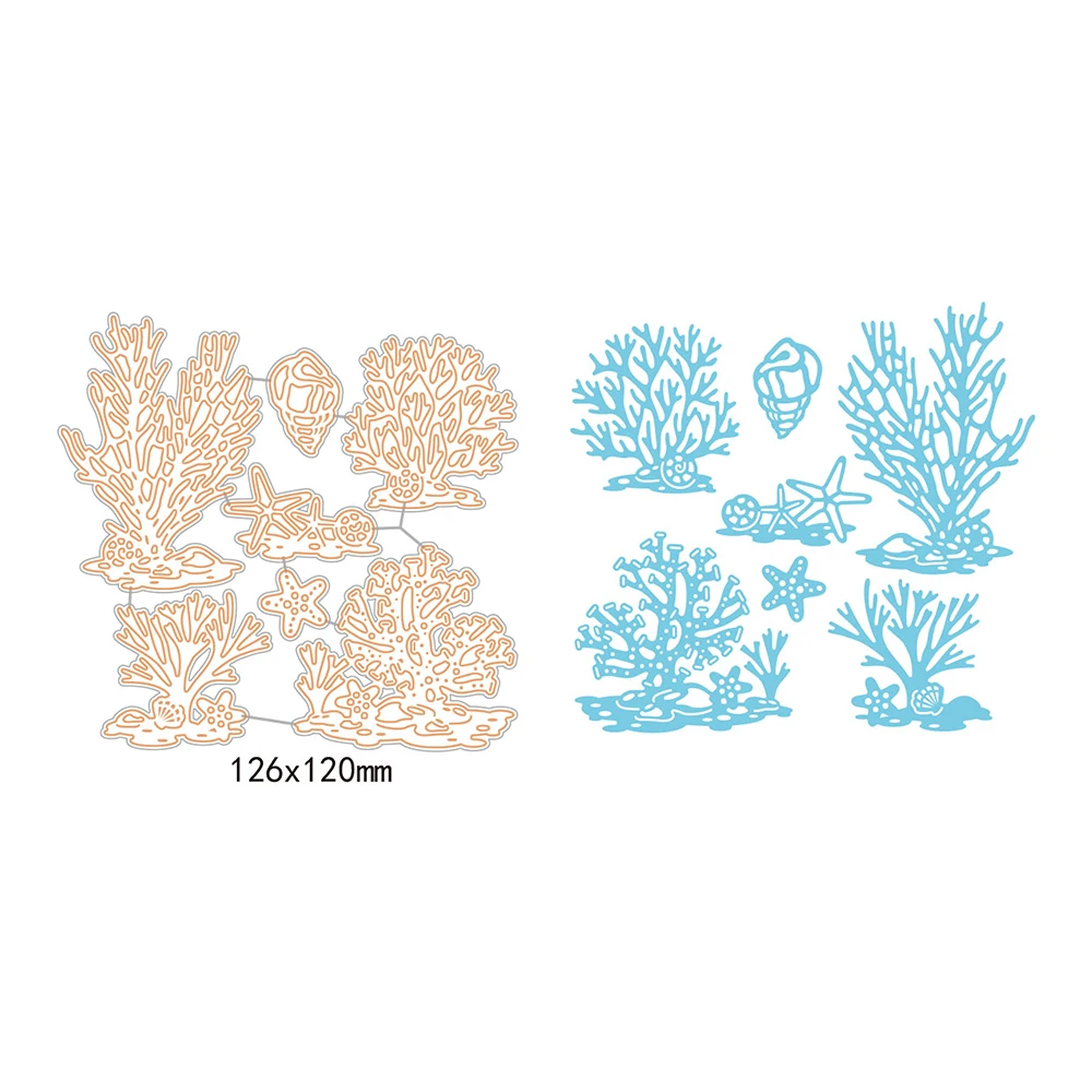 Металлические режущие штампы кораллы, морские звезды морские водоросли Дырокол штампы скрапбукинга 3D сделанная вручную фоторамка DIY Скрапбукинг подарочная карта