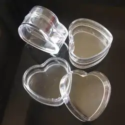 48 шт 4 г косметические контейнеры пластиковые косметические горшки в форме сердца косметические банки