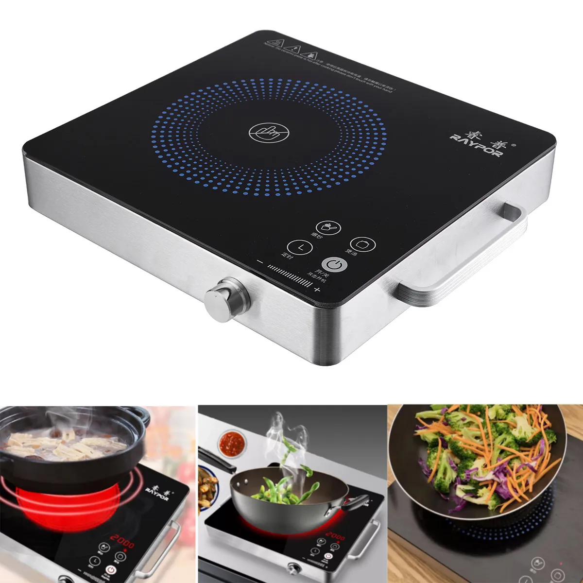 Kitchen Electric Induction Cooker Cooktop Kitchen Burner Portable Home Countertop Cooker Appliance Cooking Tools 2200W 220V