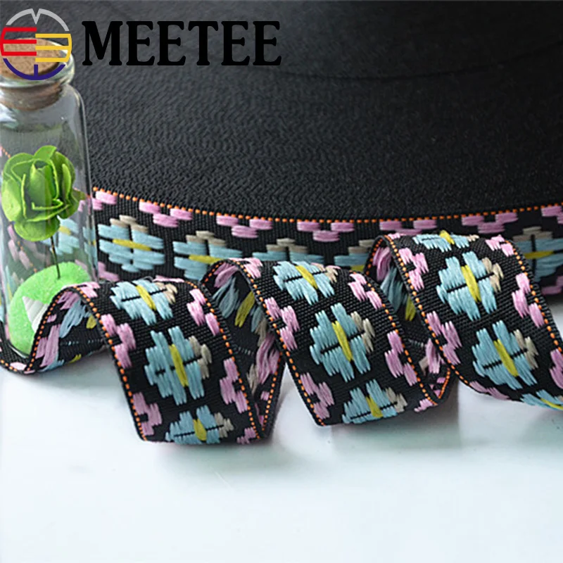 15Yards 25mm Flower Jacquard Ribbons Webbing Clothes Bag Strap Decorative Webbings Tapes DIY Sewing Accessories KY938 | Дом и сад