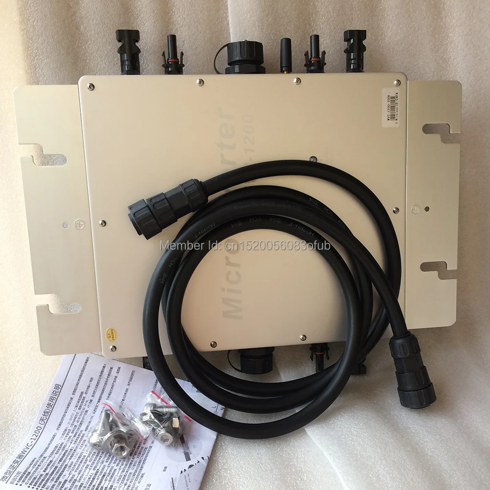 

WVC1200 Micro Grid Tie Inverter Input DC22V-50V to AC180-260V,50/60HZ Waterproof IP65 Solar Power Inverter