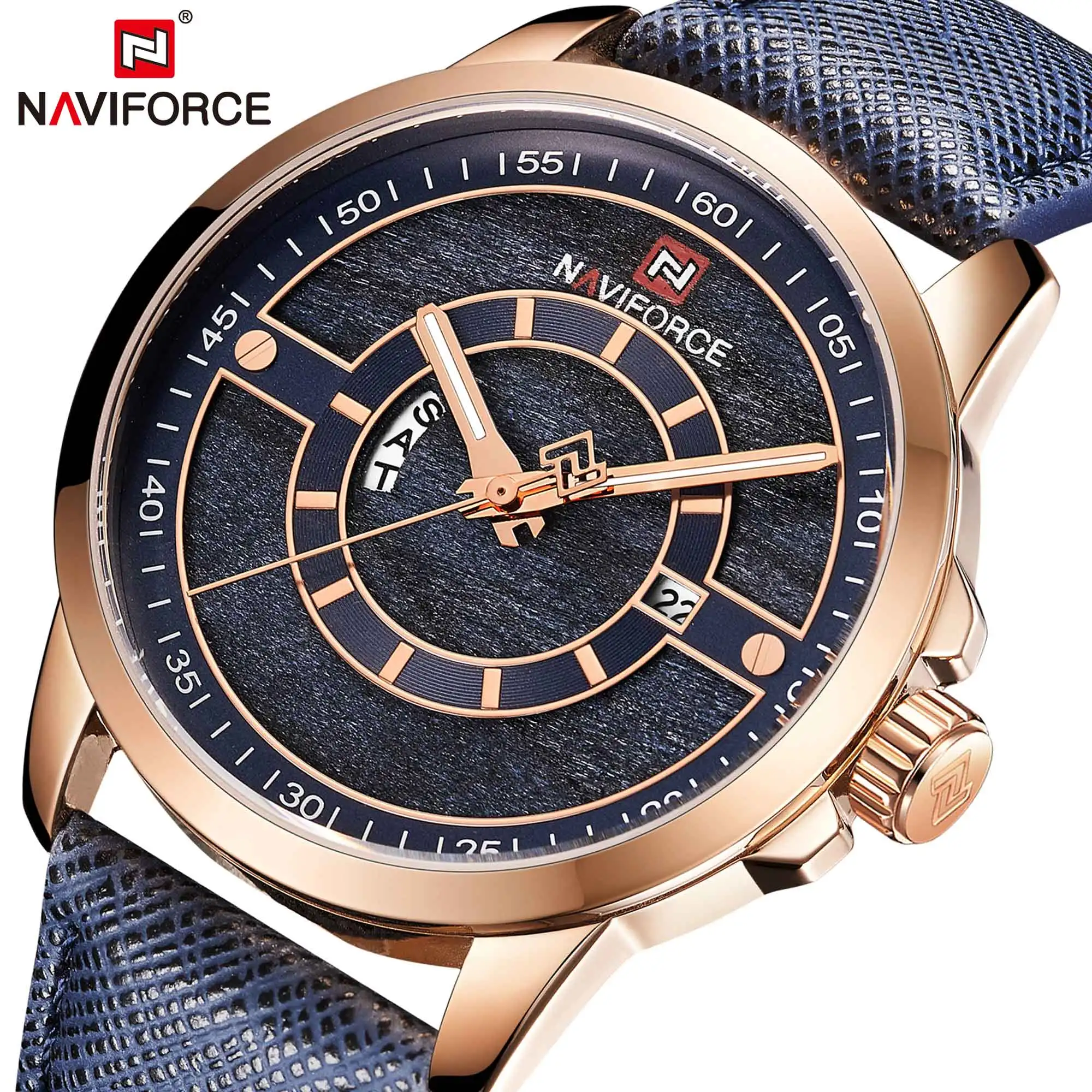 

NAVIFORCE Mens Fashion Casual Watch Men Sport Waterproof Quartz Wristwatch Male Military Army Clock Watches Relogio Masculino