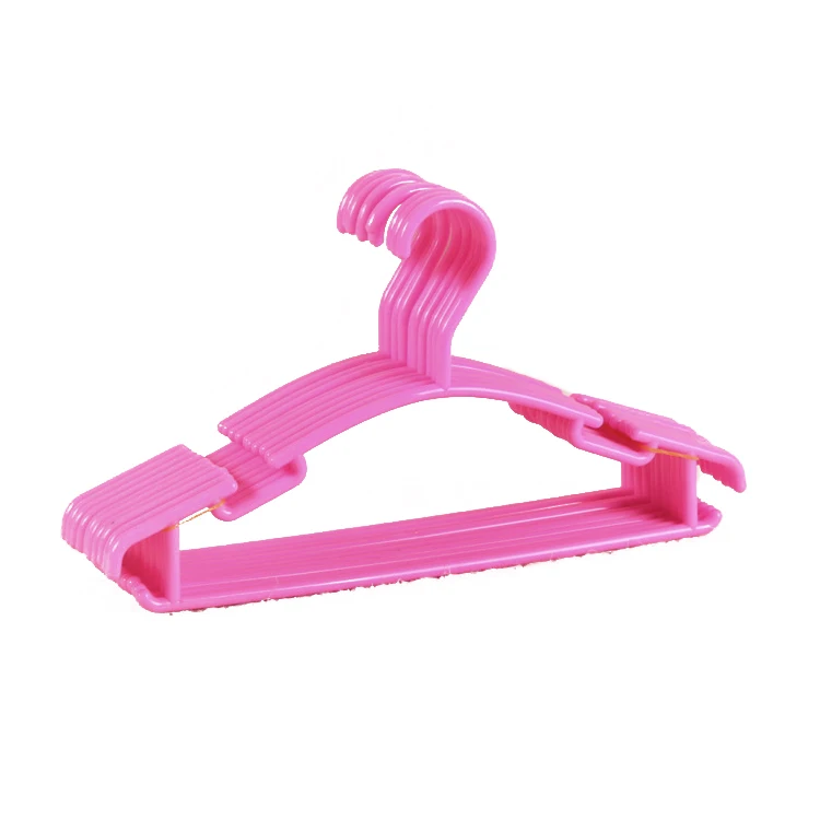 

Pink color Set of 50 Pieces Hangers for baby and child in plastic Durable Plastic Hangers hook for girl or boy 27 x 15 cm