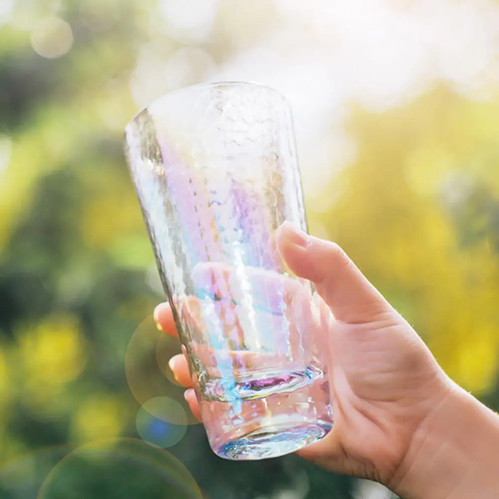 Инновационная стеклянная Радужная чашка с антикапельным орнаментом, домашний контейнер для питьевой воды, чашка для молока, украшение для ресторана, бара