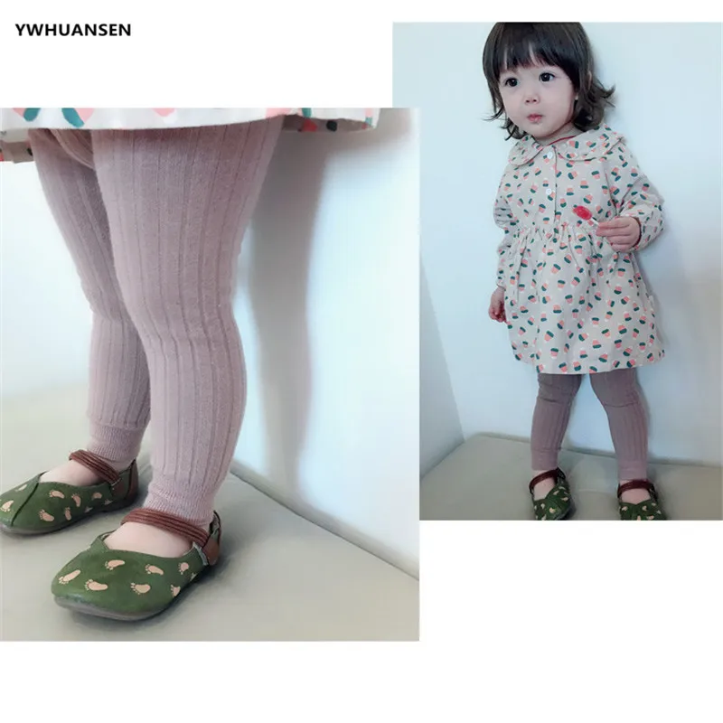 0-6T Spring Autumn Striped Leggings Toddler Girl Cotton Infant Newborn Kids Knitted Skinny Pants