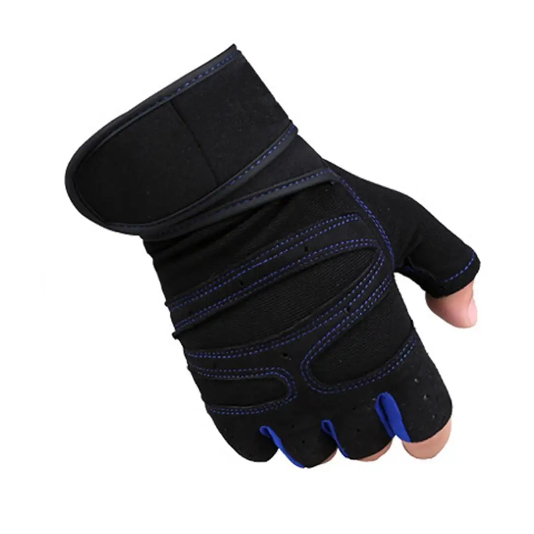 Мужские и женские перчатки половина пальцев дышащие взрослые Тяжелая атлетика унисекс Фитнес спортивные перчатки