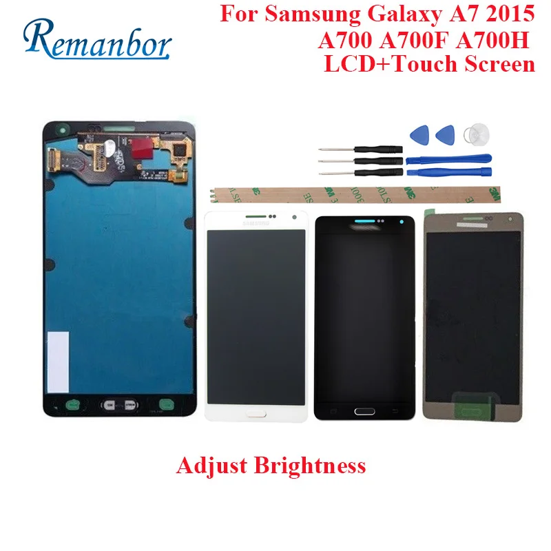 

Remanbor For Samsung Galaxy A7 2015 A700 A700F A700H LCD Display And Touch Screen Perfect Repair Parts Digital Accessory +Tools