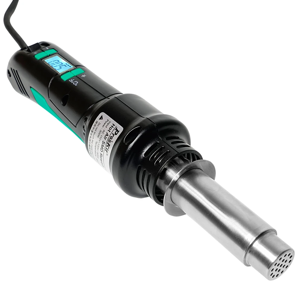 

SS-602H 300W 220V LCD Display Temperature Adjustable Hot Air Guns SMD Rework Station Tool Protable Heat Desoldering Guns