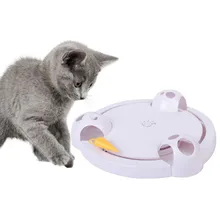 Brinquedo interativo do gato engraçado gato automático rotativa jogo do gato teaser placa ratos & brinquedos animais de estimação exercício elétrico