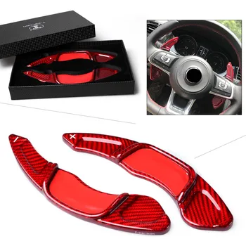 

Real Carbon Fiber Steering Wheel Paddle Shift Extension For Volkswagen Golf 7/ Scirocco /Sagitar GLI/Lamando GTS/Polo MK7