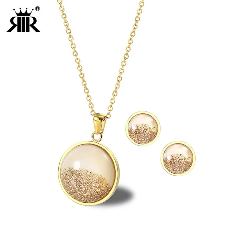 

RIR New Arrivals Round Shiny Stone Necklace Earrings Set For Women Girls Bridesmaid Jewelry Sets & More