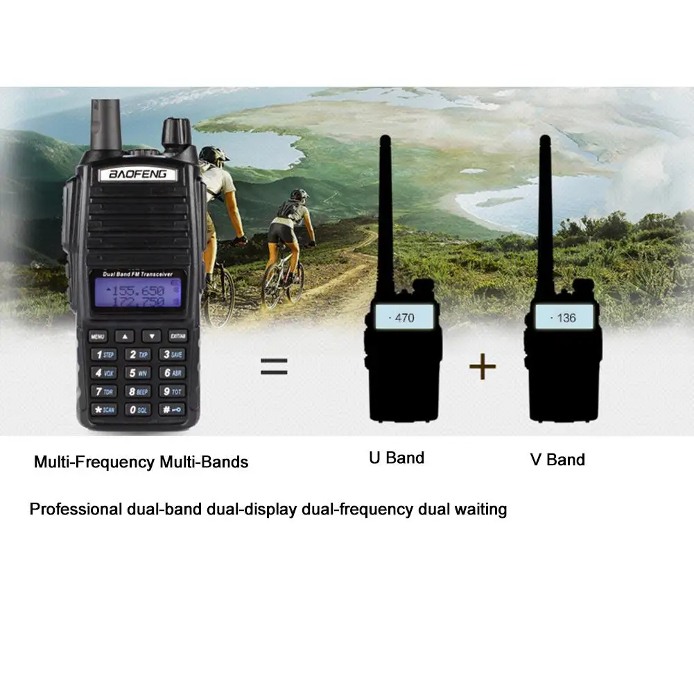 

Rondaful High Quality BF-UV82 Keyboard Handheld Walkie-Talkie Outdoor High-Power Dual-Frequency Walkie-Talkie Radio Comunicador