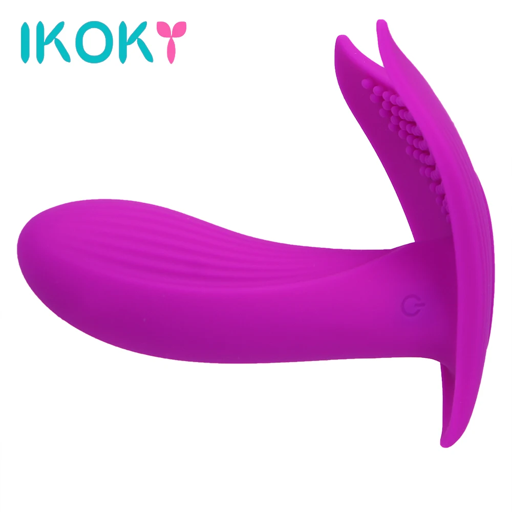 IKOKY Female Masturbator 7 frequency Vibrator Silicone Strap On font b Dildos b font Sex Toys
