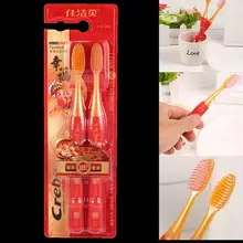 2 шт./компл. зубная щетка для взрослых ультра мягкая щетка для чистки зубов Красная Пластиковая зубная щетка для ухода за зубами нейлоновая щетка