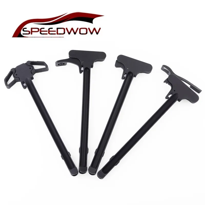 

SPEEDWOW Aluminium Alloy Butterfly Pulping Machine Premium Charging Handle Black AR Metal Ambidextrous Handle Tool Parts