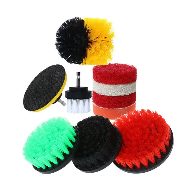 

10pcs Drill Brush Attachment Set Scrub Pads Power Scrubber Kitchen Cleaning Kit