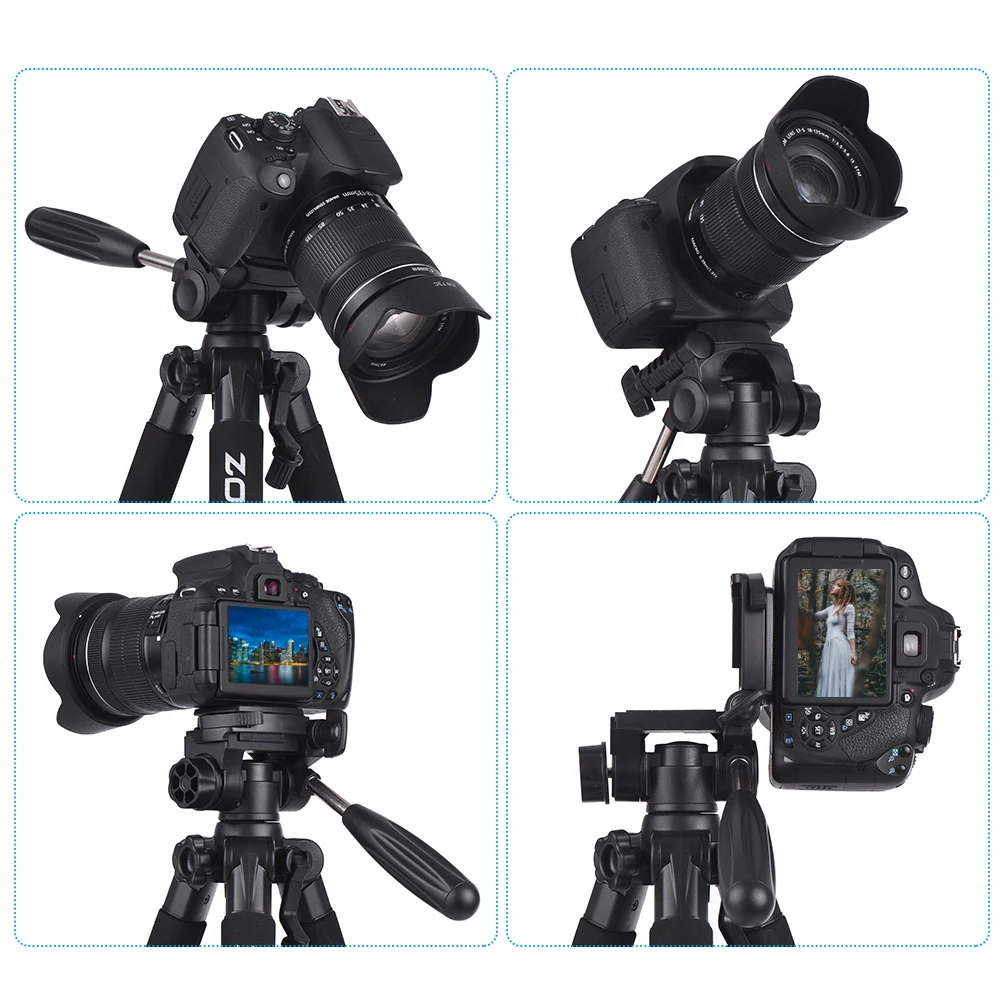 Штатив ZOMEI Q111/Q100, портативный дорожный алюминиевый штатив для профессиональной камеры Canon, sony, SLR, DSLR, штатив для цифровой камеры