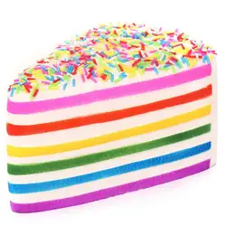 Новый Джамбо красочные мягкими Колосок треугольник-торт сахарный крем супер медленно расправляющиеся мягкие игрушки ароматизированный
