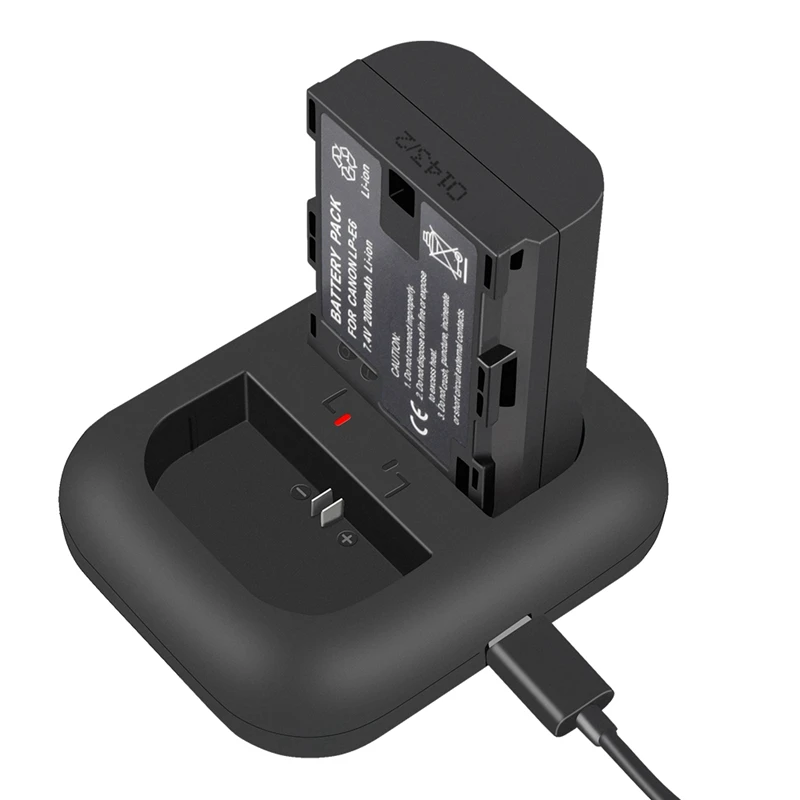 LP E6 E6N батарея Япония Sanyo Cell + Led Dual USB зарядное устройство для Canon EOS 6D 7D 5DS 5DSR 5D Mark II 60D