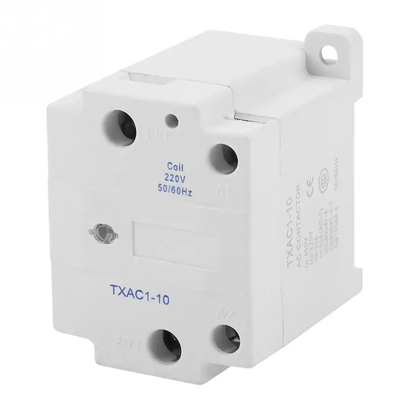 TXAC1 10 UI400V 10A Single Pole One NO AC Contactor 220V 50/60Hz for