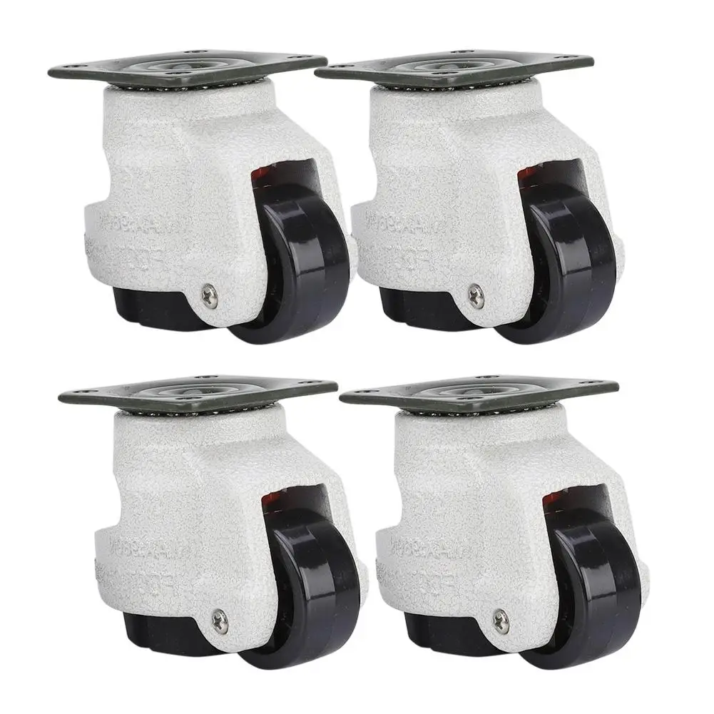 

4Pcs 1.5" Retractable Leveling Casters Industrial Machine Swivel Caster Castor Wheel For Office Chair Trolley 330lbs Capacity