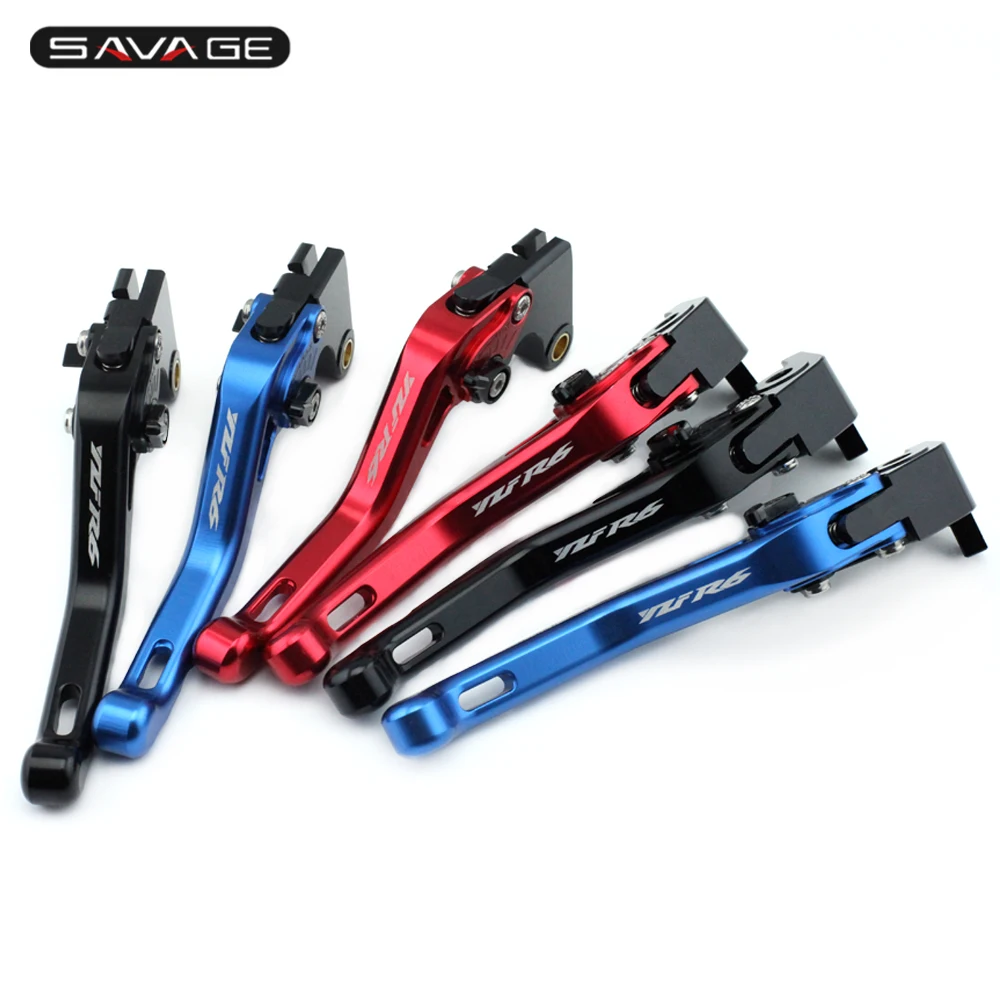 

Short Brake Clutch Levers For YAMAHA YZF-R6 YZFR6 1999-2004 Motorcycle Accessories Aluminum Adjustable logo YZF R6