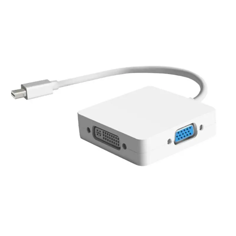 3 в 1 Thunderbolt Mini display port MINI DP штекер HDMI DVI VGA Женский адаптер конвертер кабель для Apple MacBook Air Pro