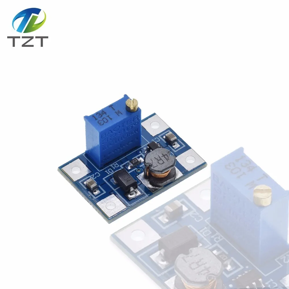 

Smart Electronics 2-24V to 2-28V 2A DC-DC SX1308 Step-UP Adjustable Power Module Step Up Boost Converter for DIY Kit