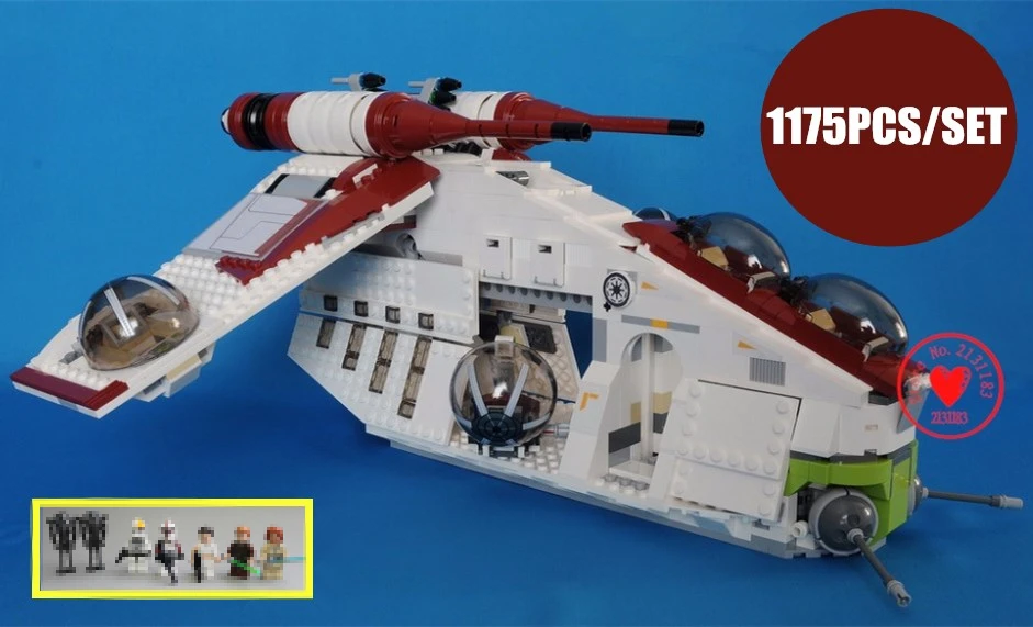 

New Star Wars The Republic Gunship fit legoings star wars figures model Building Blocks Bricks fit 75021 diy bricks toy kid gift