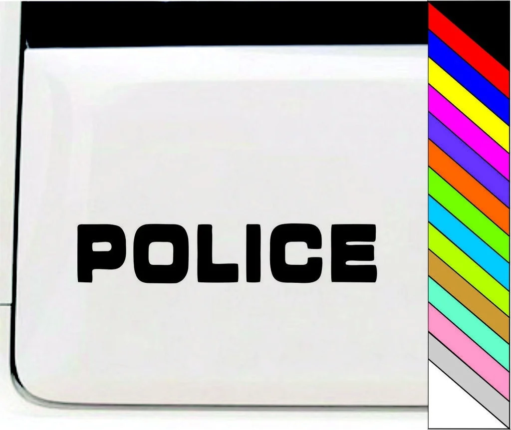 Полицейская смешная виниловая переводная наклейка на окно наклейка для украшения тела игрушки Водонепроницаемая 20x4 см