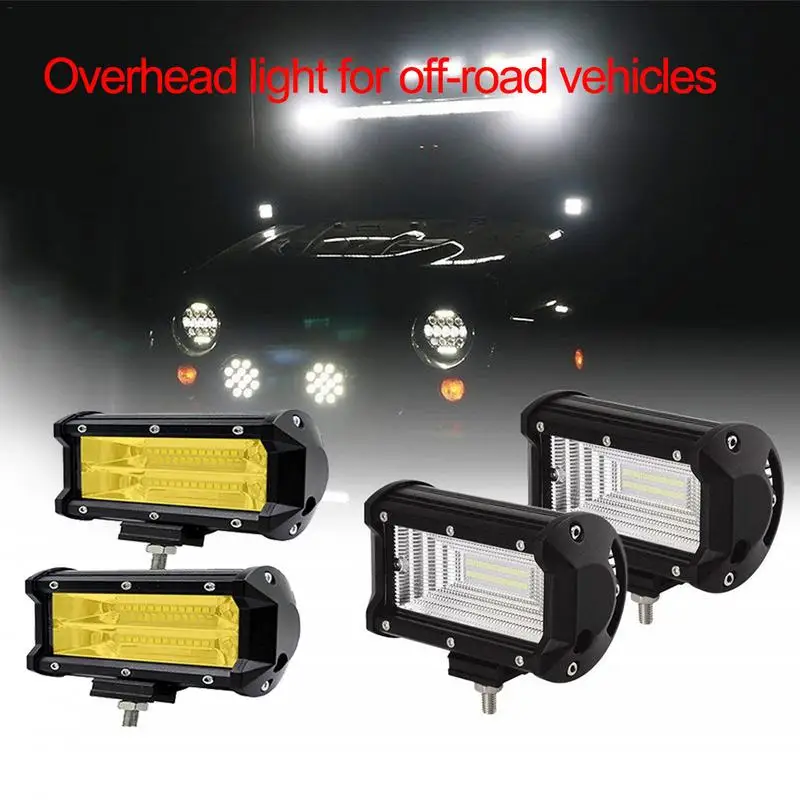 

Angel Eyes 5inch 24 LED Car Lamp Light Double Row Long Strip Off-Road Roof Light 72w Work Light