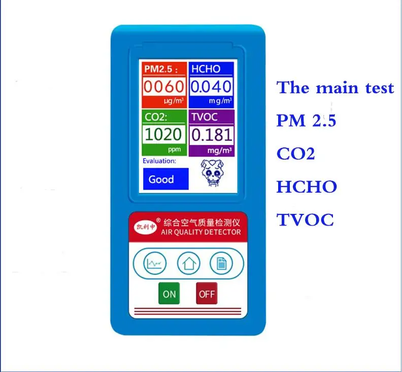Газоанализатор анализатор формальдегида PM1.0 PM2.5 PM10 HCHO TVOC частиц качество воздуха