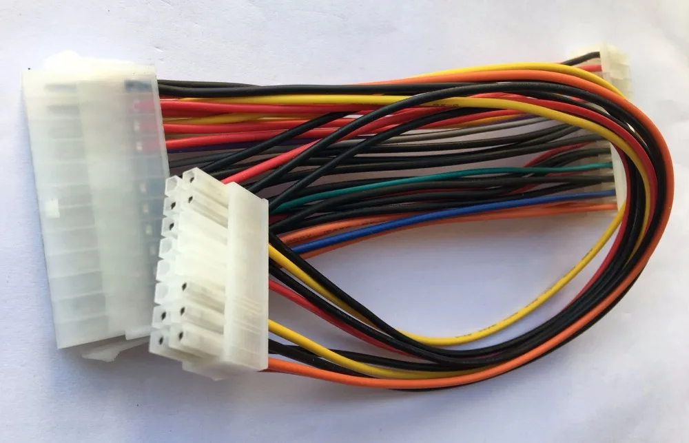 50 шт. ATX 24 контактный в + 16Pin кабель адаптера 30 см 13 24pin гнездо 16P папа материнская