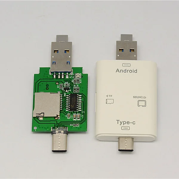 Считыватель карт Type C для Sd/Tf Micro Sd/Usb Три в одном кардридер телефона|Картридеры| |