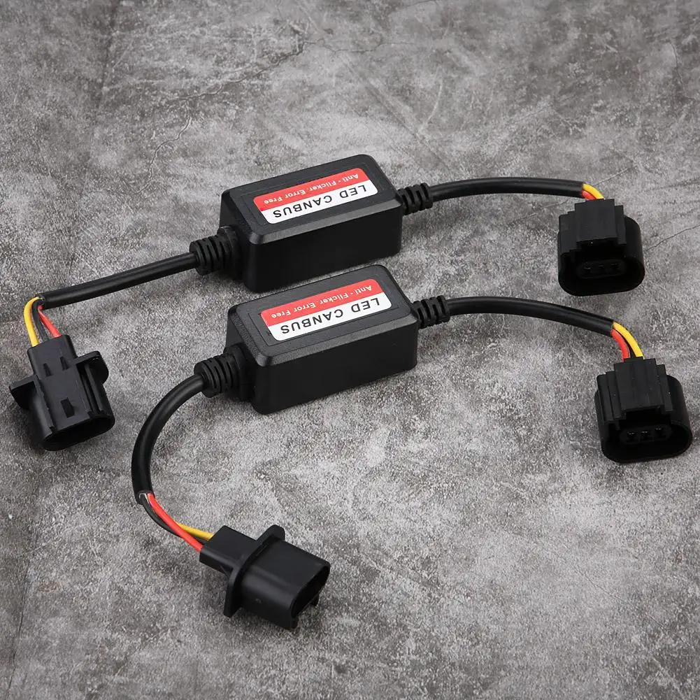 

2pcs H13 Car LED Headlight Decoder Anti-Flicker Flash Error Canceler wires for lighting cars New arrives