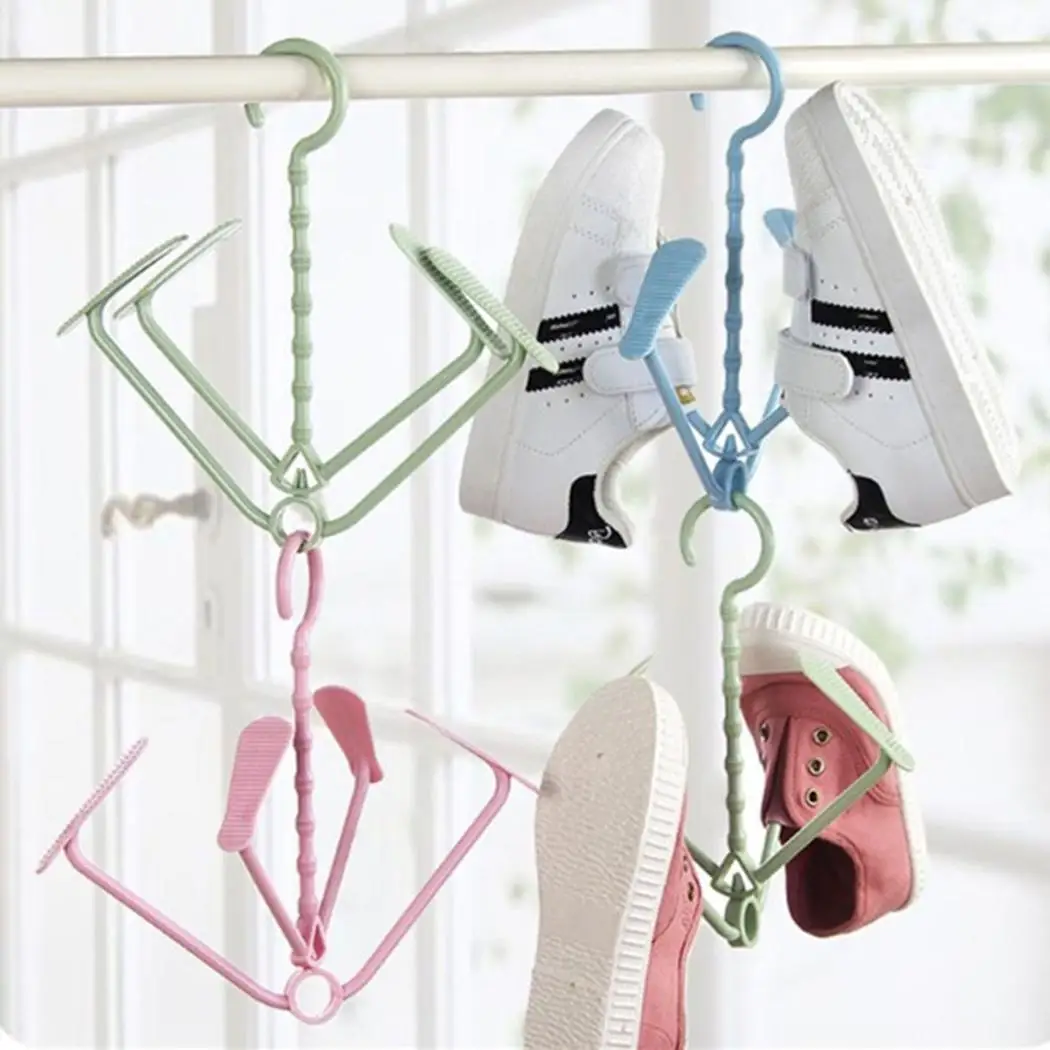 Shoes Drying Rack Folding Hanging Shelf Shape Organizer Unisex Storage Hook Rotary Home, Cabinet, etc Hanger