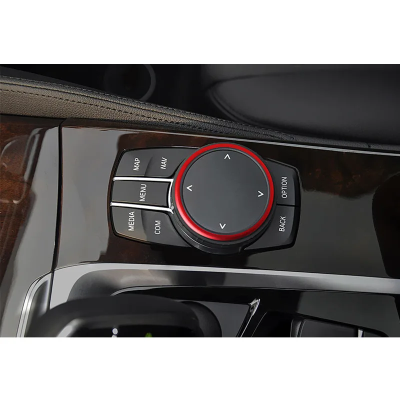 Автомобильный Алюминиевый iDrive мульти медиа меню ручка Крышка кольцо отделка