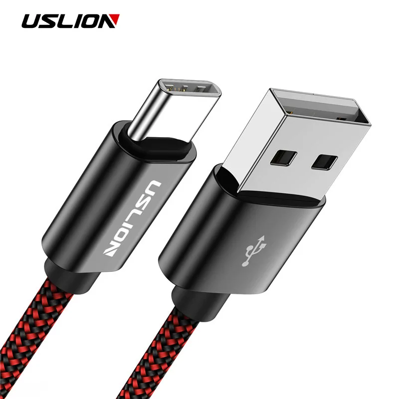 USLION USB Type C Cable for Samsung Galaxy S9 S8 Huawei Oneplus 6 Fast