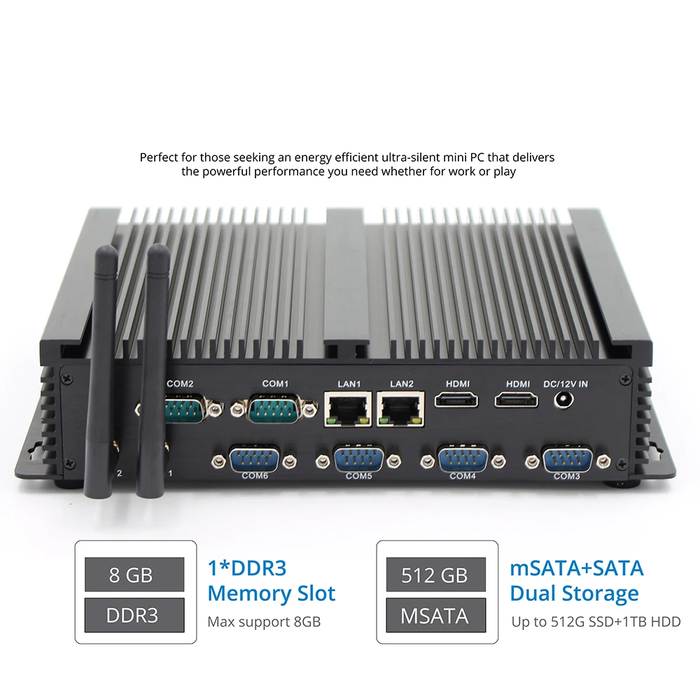 Intel Core i3 5005U безвентиляторный мини ПК с HD 5500 двумя выходами HDMI 1000 м LAN и