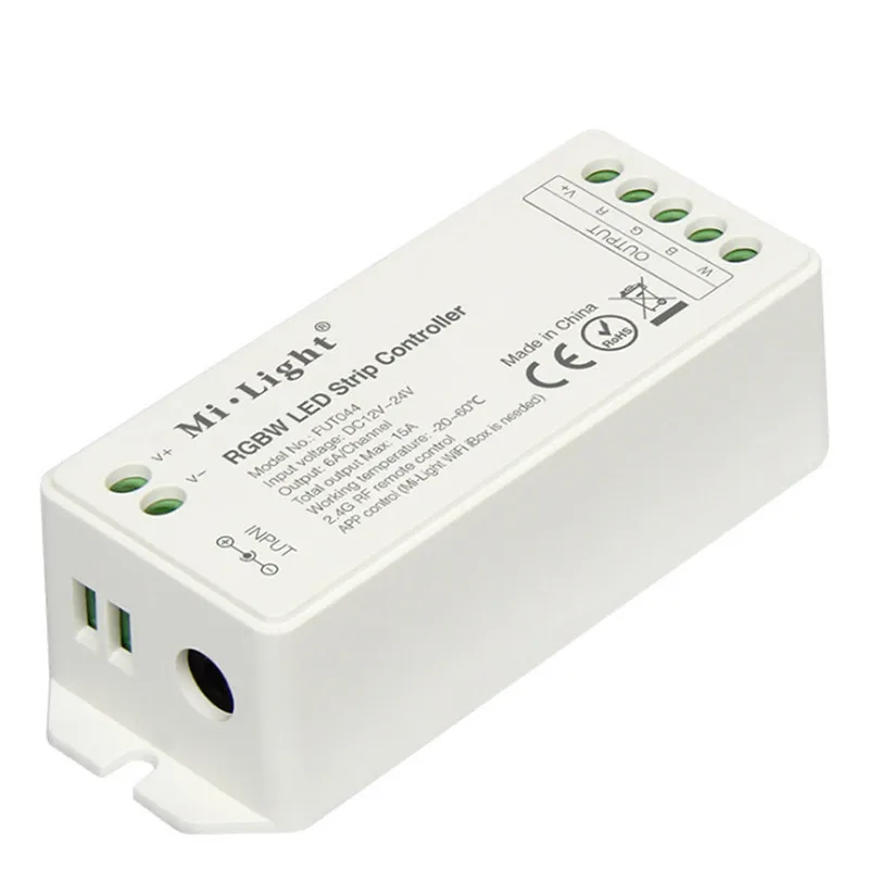 CLAITE FUT044A DC12V-24V 15A RGBW контроллер светодиодной ленты + 2 4G RF беспроводной пульт