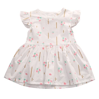 

CANIS 2019 New Toddler Infantil Kids Baby Girl Party Floral Cute Princess Flower Pattern Print Tutu Mini Dress 0-24M
