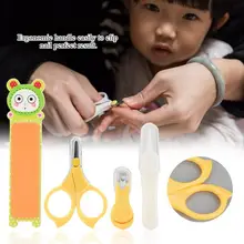 4 шт./компл. детский маникюрный набор для стрижки ногтей, безопасные ножницы, набор для маникюра, Детские комплекты клиперов для ногтей