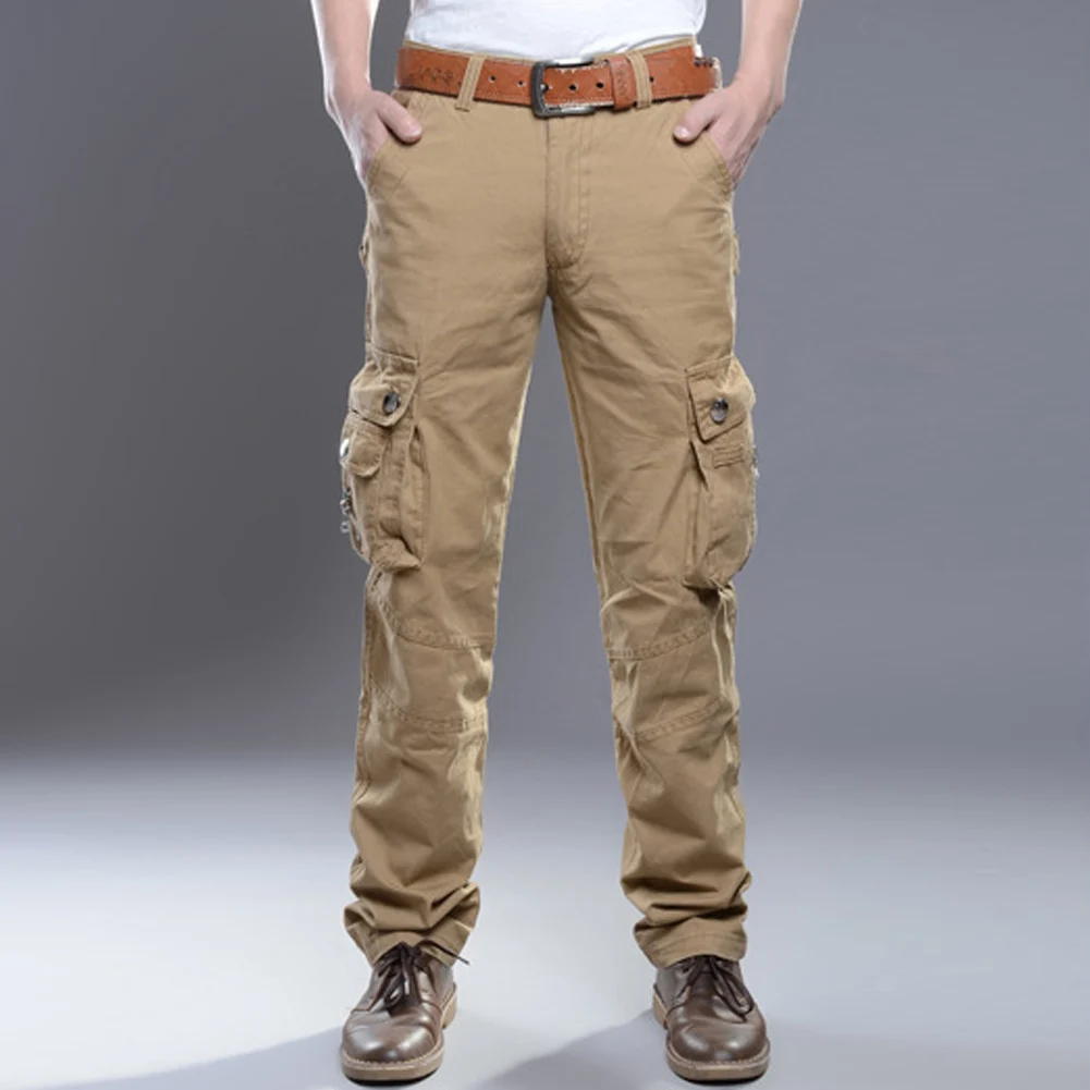 New 2019 Casual Joggers Solid Color Pants Men Cotton Elastic Long Trousers pantalon homme Military Army 2