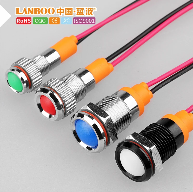 

6MM micro garage red green blue3-8v 9-24v 48v 110v 220v 250v led indicator light price